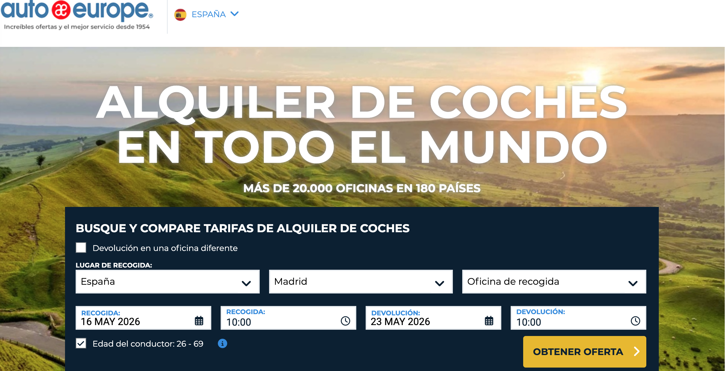 webs alquiler de coche: Auto Europe